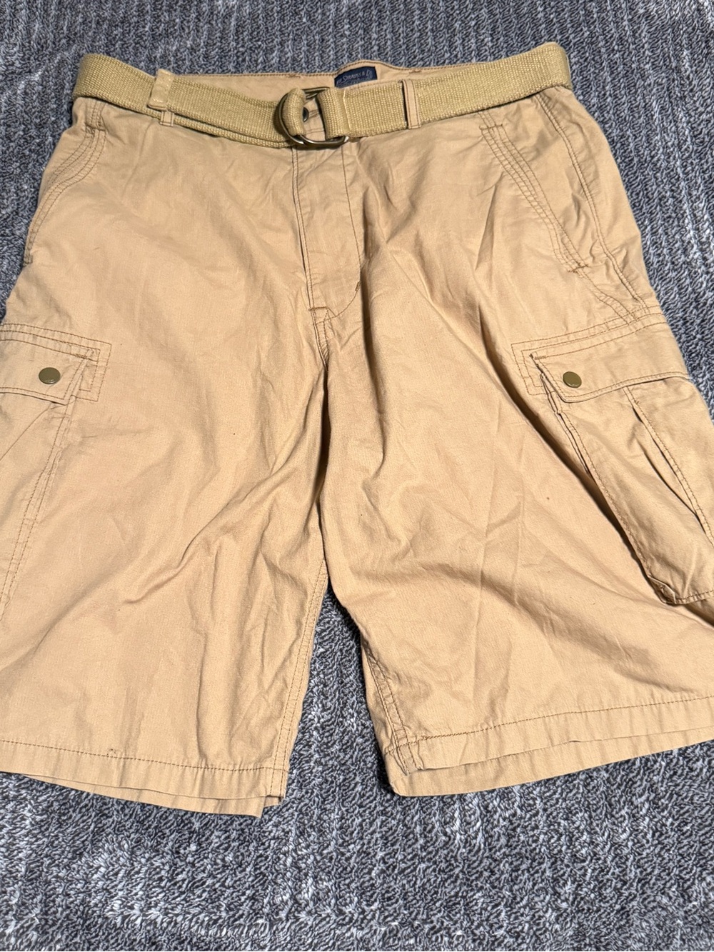 Levi's Tan Cargo Shorts with Woven Belt